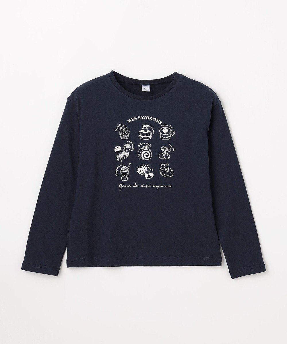 ANY KIDS 【一部店舗/WEB限定】【綿100%】プリント 長袖Tシャツ 