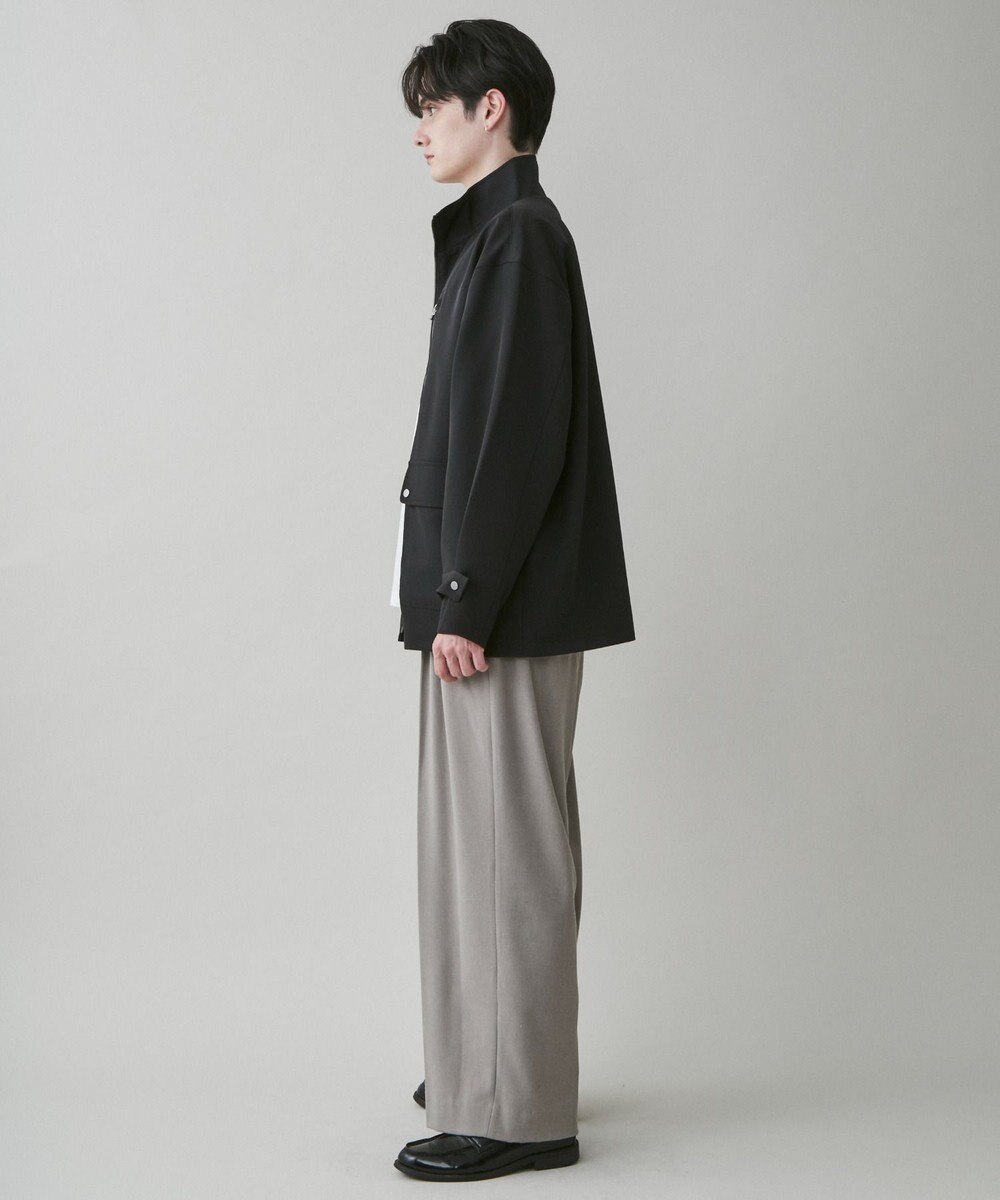 WEGO 起毛TR ワイドストレートスラックス 