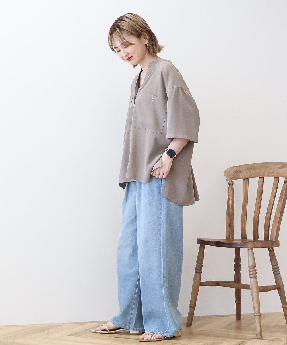 AMERICAN HOLIC ミリタリーWポケットスキッパーシャツ 