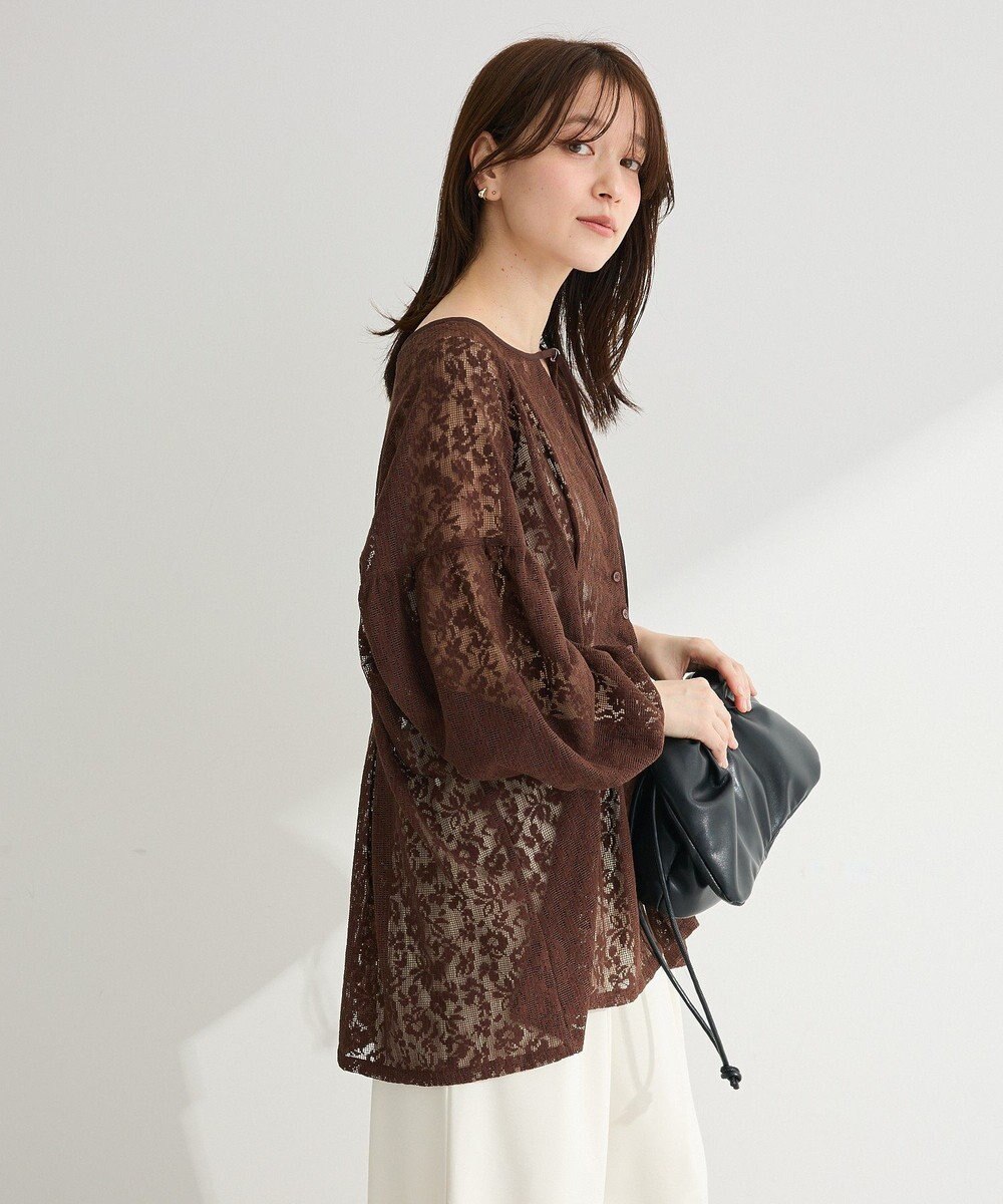 Green Parks メッシュレースタック入りプルオーバー 