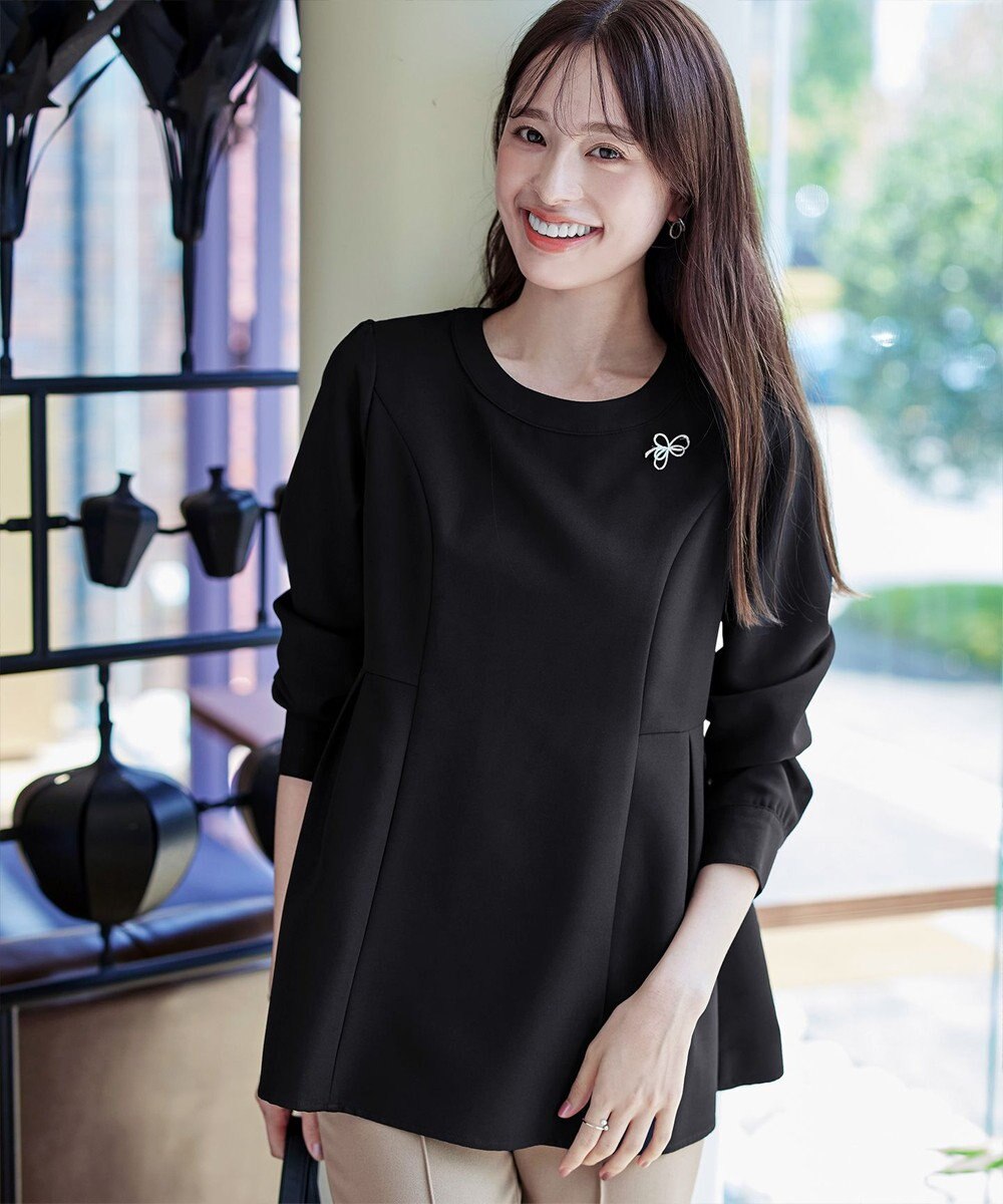 Tiaclasse 【洗える】ソフトペプラムブラウス 