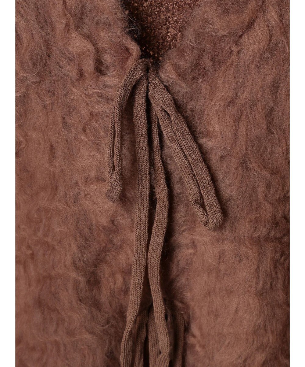 earth music&ecology 起毛リボンニットカーディガン 