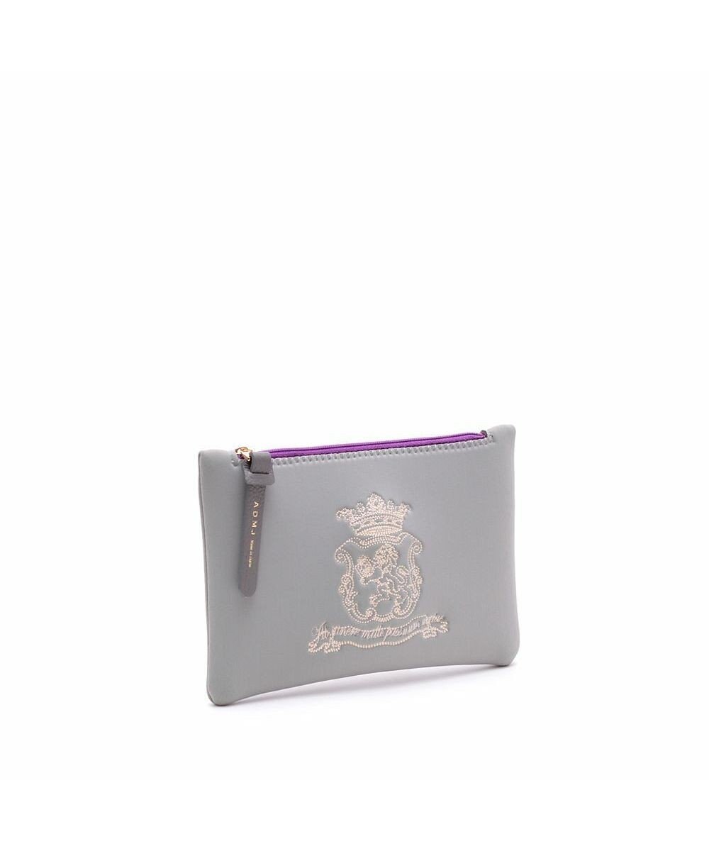 A.D.M.J. 【魔法の様に軽い】マジックライト/イタリアンファブリックステッチ刺しゅうフラットポーチ2セット(S・M) 