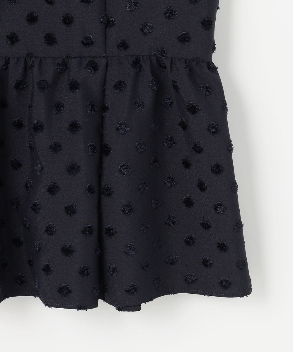 #Newans 【洗濯機可】ジャガ―ドドットペプラムブラウス 