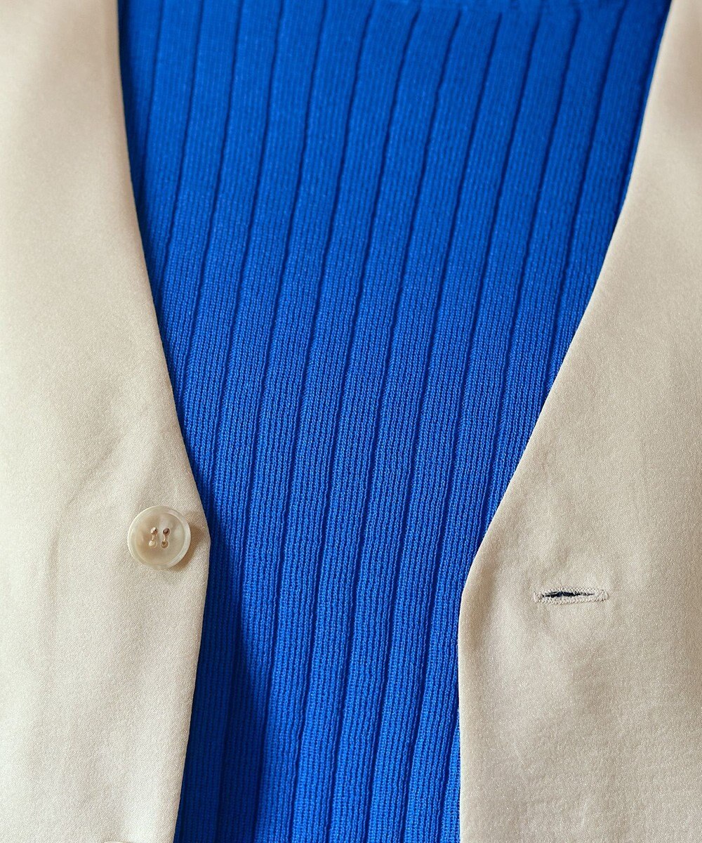 Tiaclasse 【洗える】 シアーカラーレスジャケット 