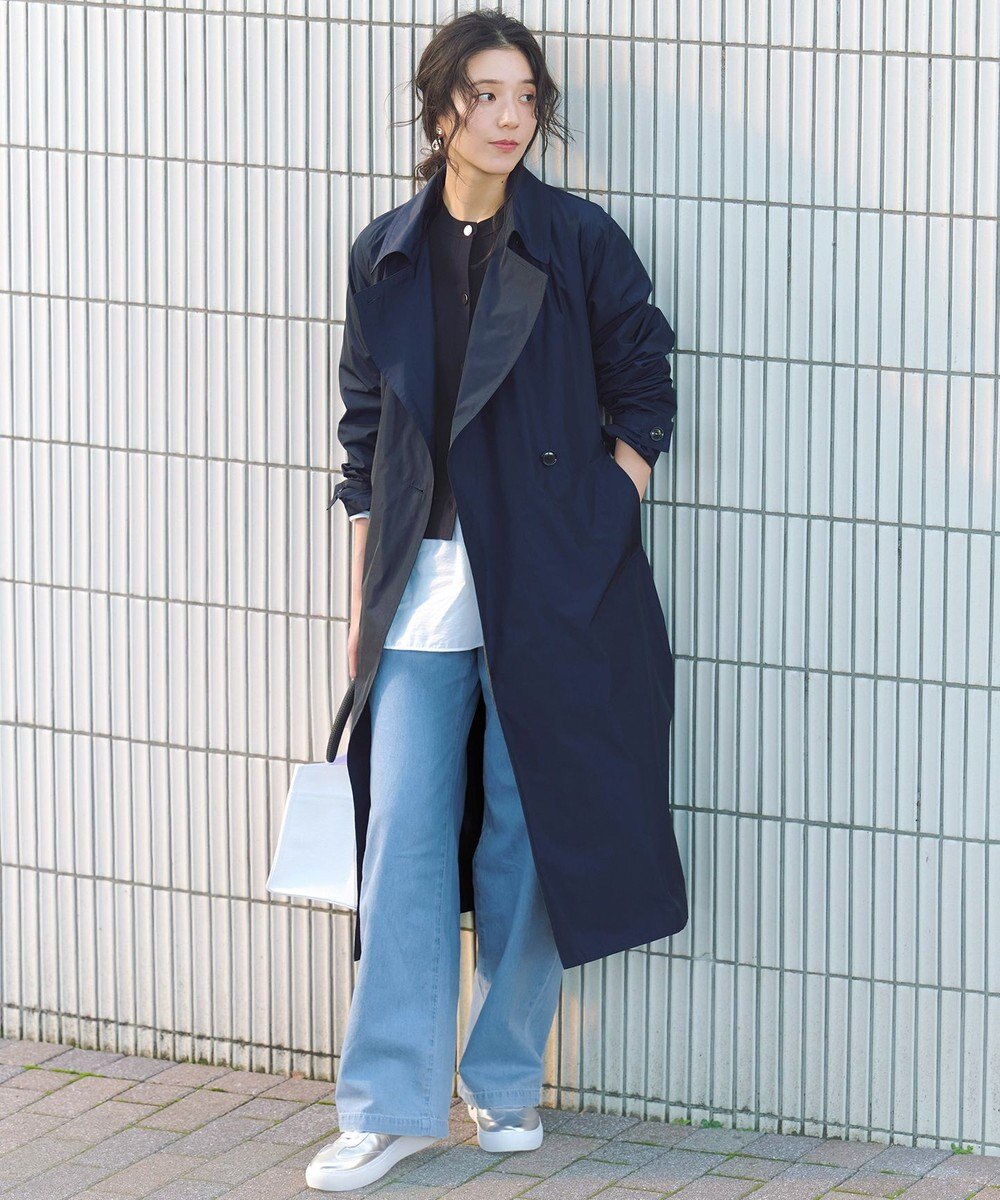 23区 【VERY3月号掲載/撥水加工/洗える】LIMONTA ハイカウントメモリータフタ コート 