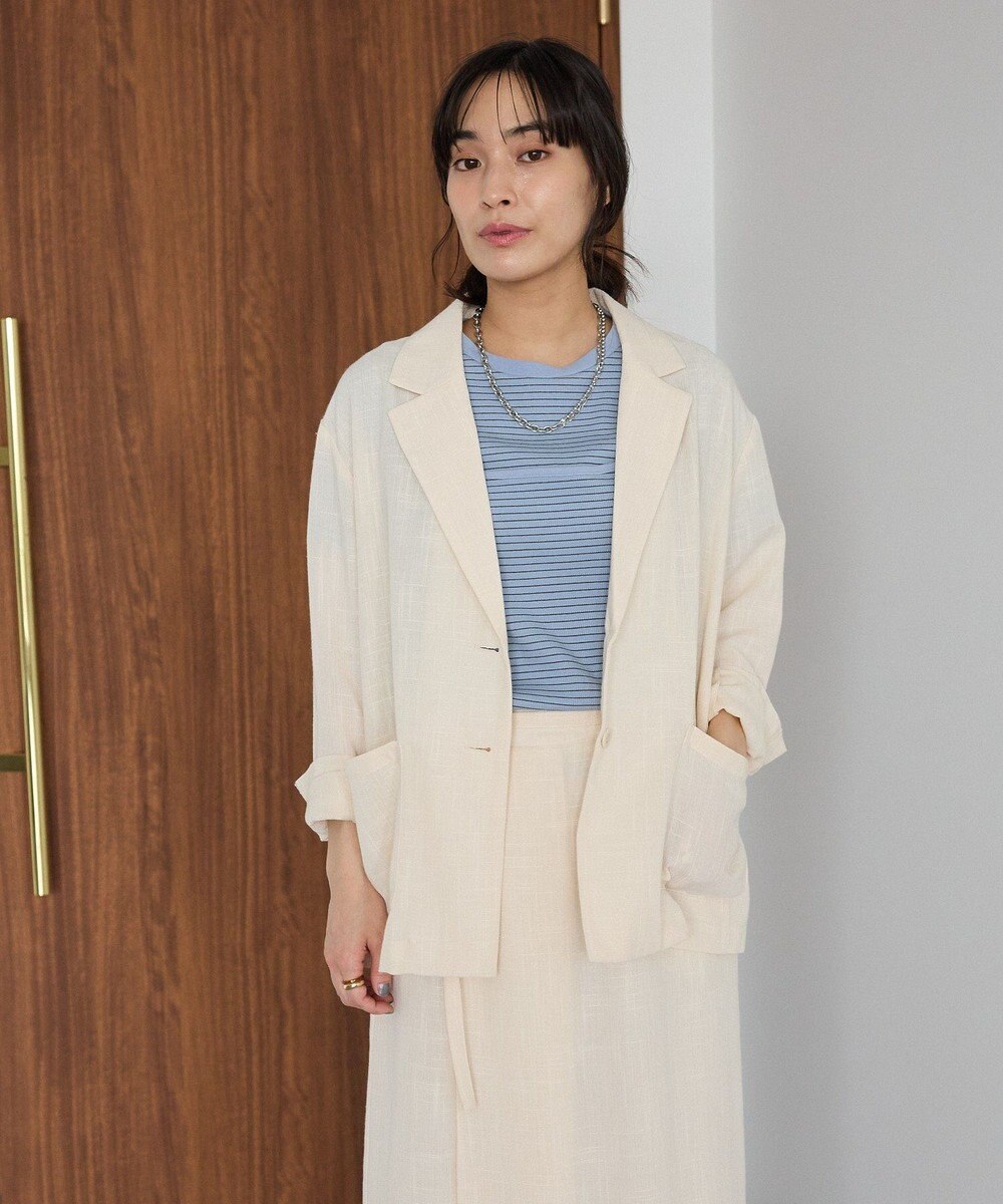 CRAFT STANDARD BOUTIQUE リネンライクオーバーサイズジャケット 