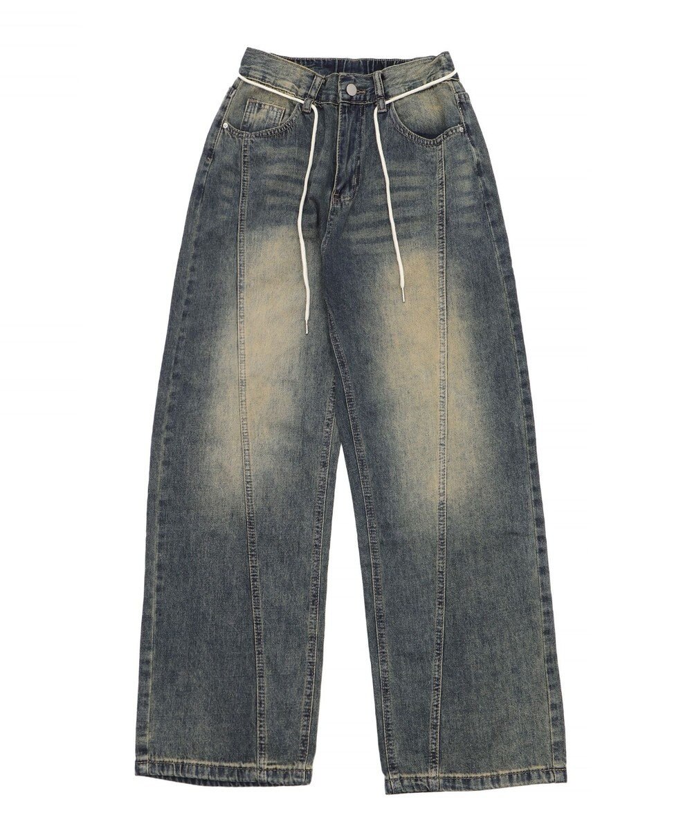 WEGO ウォッシュストリングデニム 