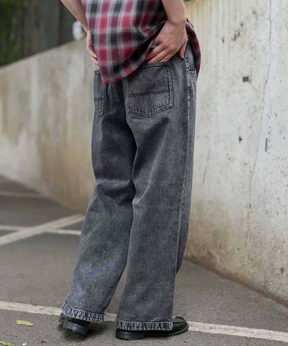 WEGO タックワイドストレートデニム 