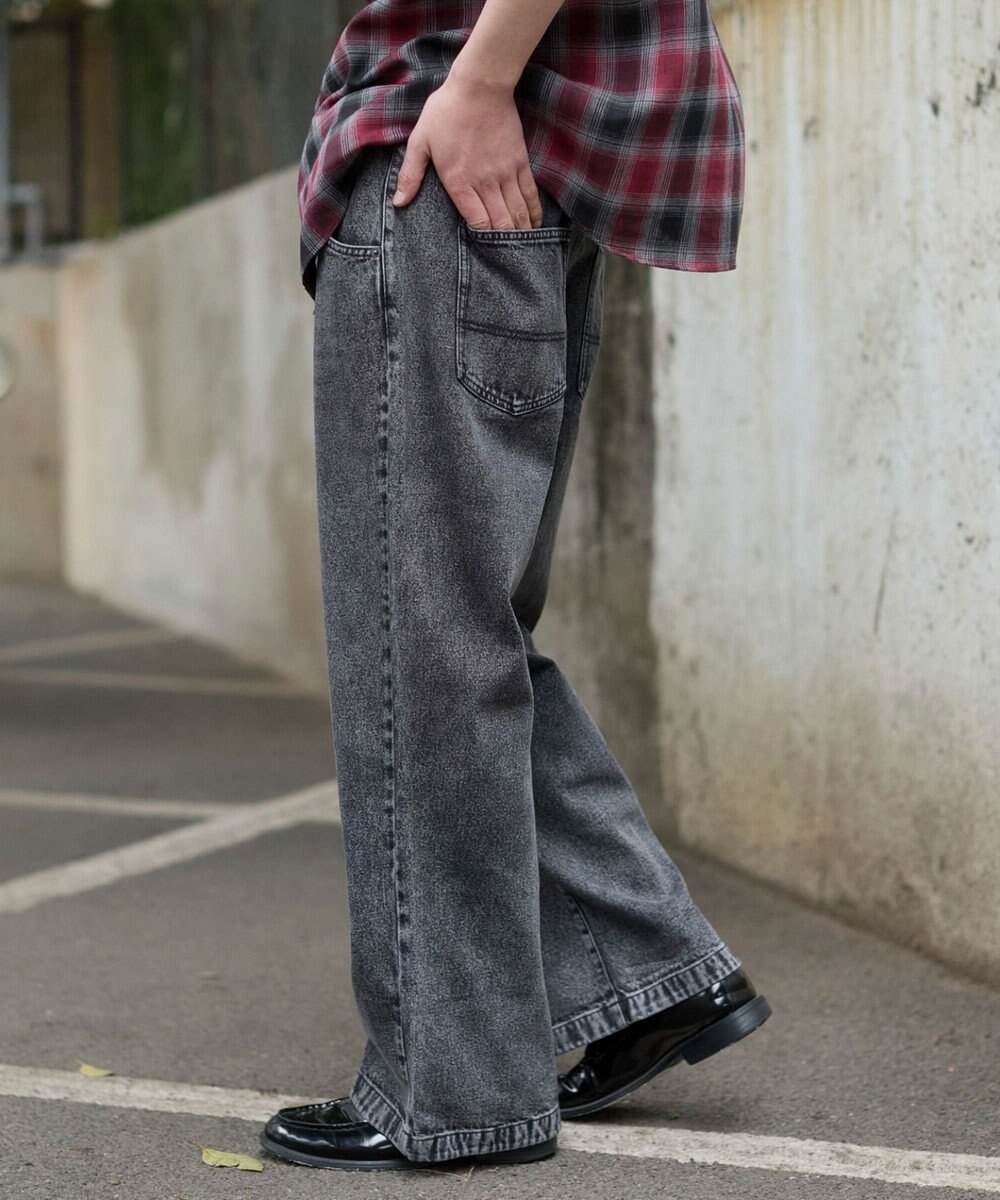 WEGO タックワイドストレートデニム 
