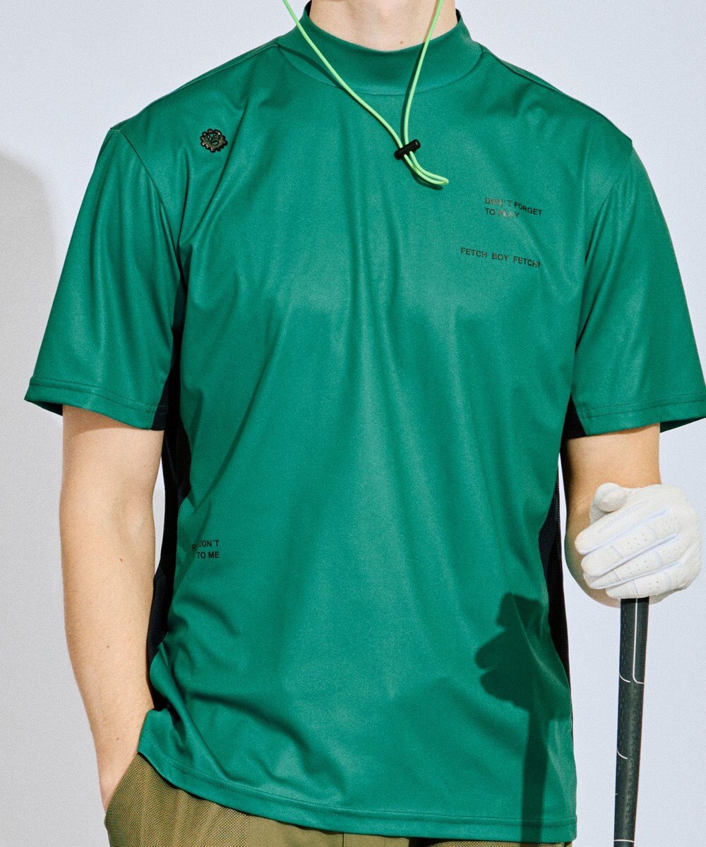 PW CIRCULUS 【吸水速乾 / UV遮蔽率96.3% UVカット / ストレッチ】【MEN】メッシュコンビモックネックT ゴルフ 