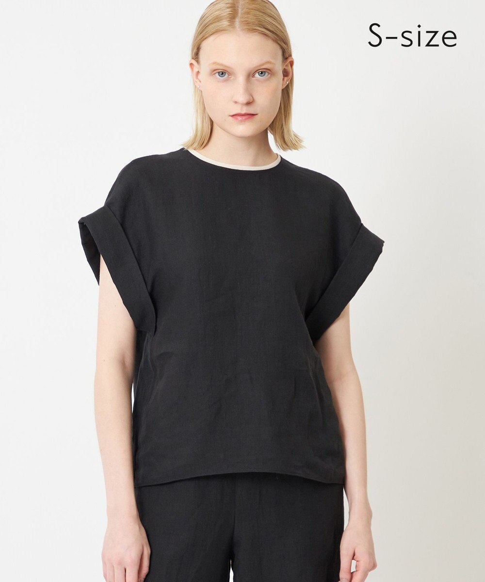 BEIGE， 【S-size】CHESTNUT / ノーカラーブラウス 