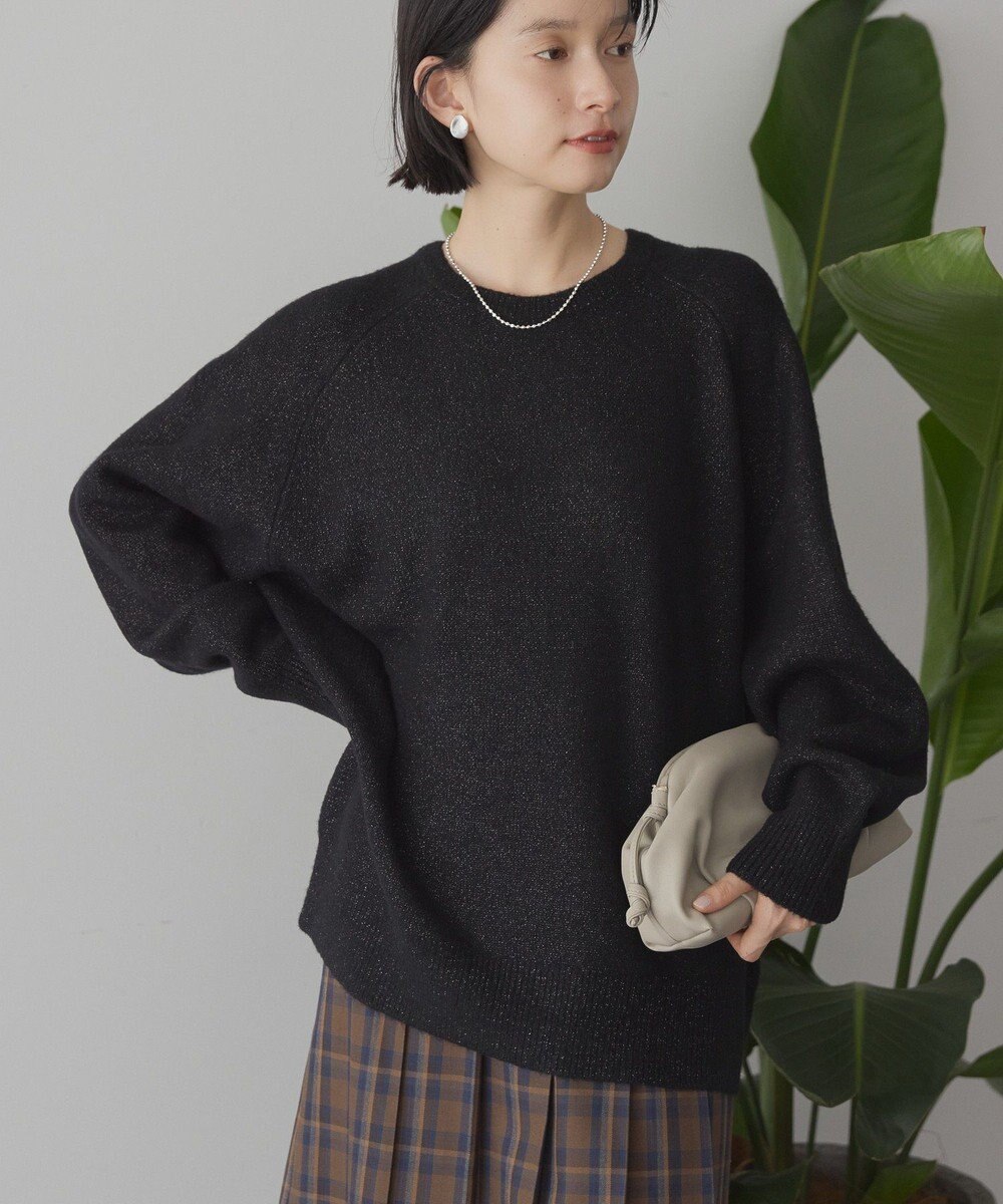 AMERICAN HOLIC ラグランラメニットプルオーバー 