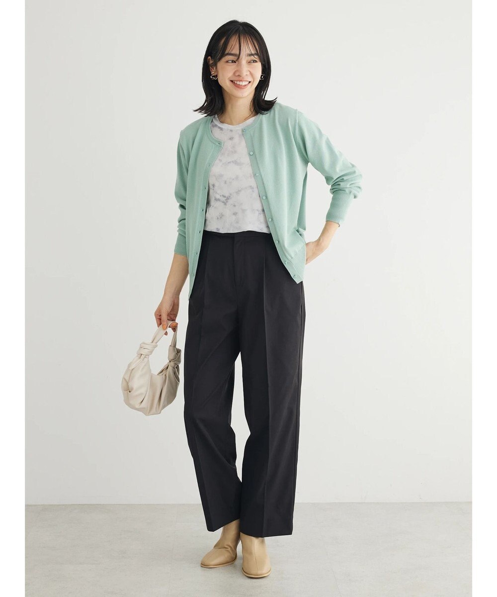 Green Parks クルーネックアソート柄シアープルオーバー 