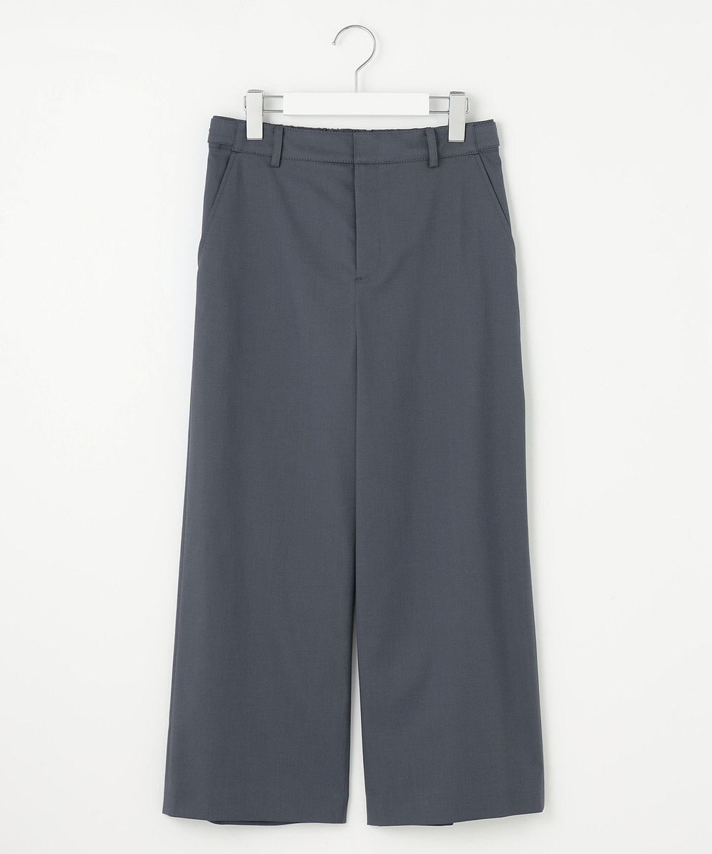 J.PRESS LADIES 【着丈が選べる・セットアップ対応・洗える・撥水・防汚】コットンFITTYシャーク ワイド アンクル パンツ 