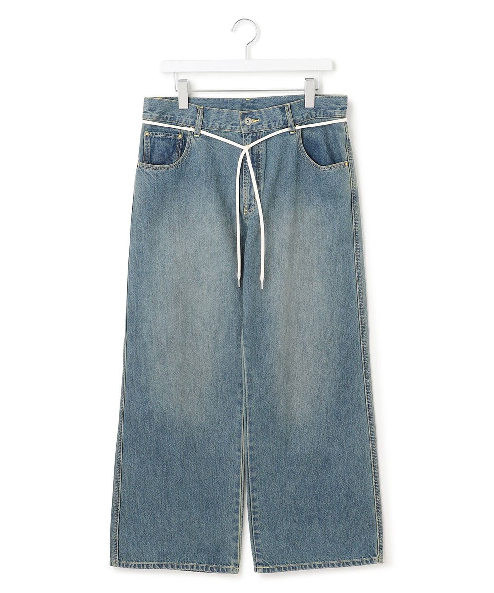 J.PRESS YORK STREET 【UNISEX】ウォッシュドワイド デニムパンツ 