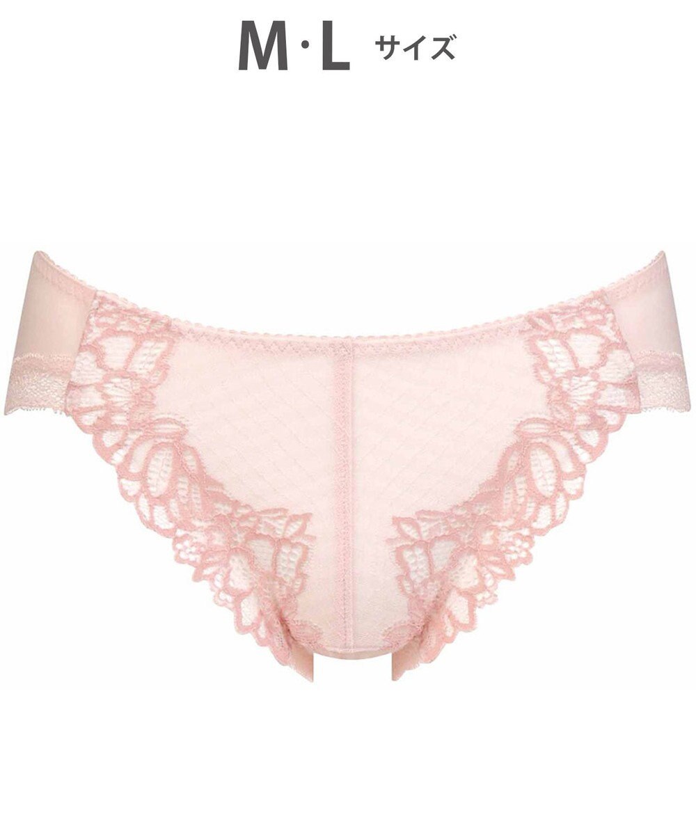 WACOAL ショーツ 【リボンブラ 脇すっきり】 BRB433とペア はきこみ丈あさめ ナイロンベア天竺素材(バック) レディース PRA133 /ワコール 