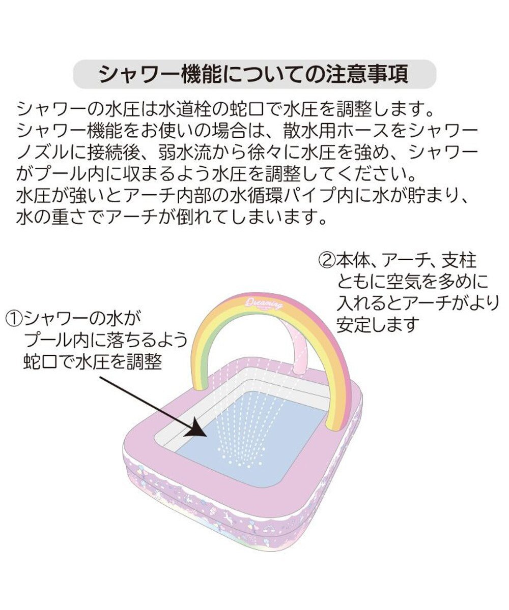 Mother garden マザーガーデン シャワーアーチ付き ユニコーンレインボー プール 