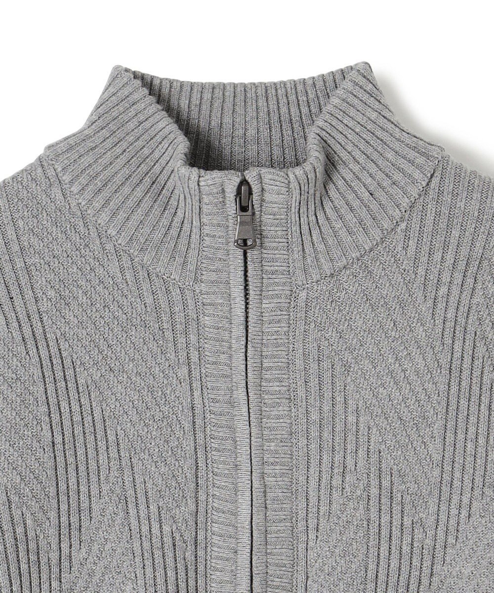 JOSEPH HOMME  新柄【洗える】シルクバルキー　　ハイネックジップアップニット 