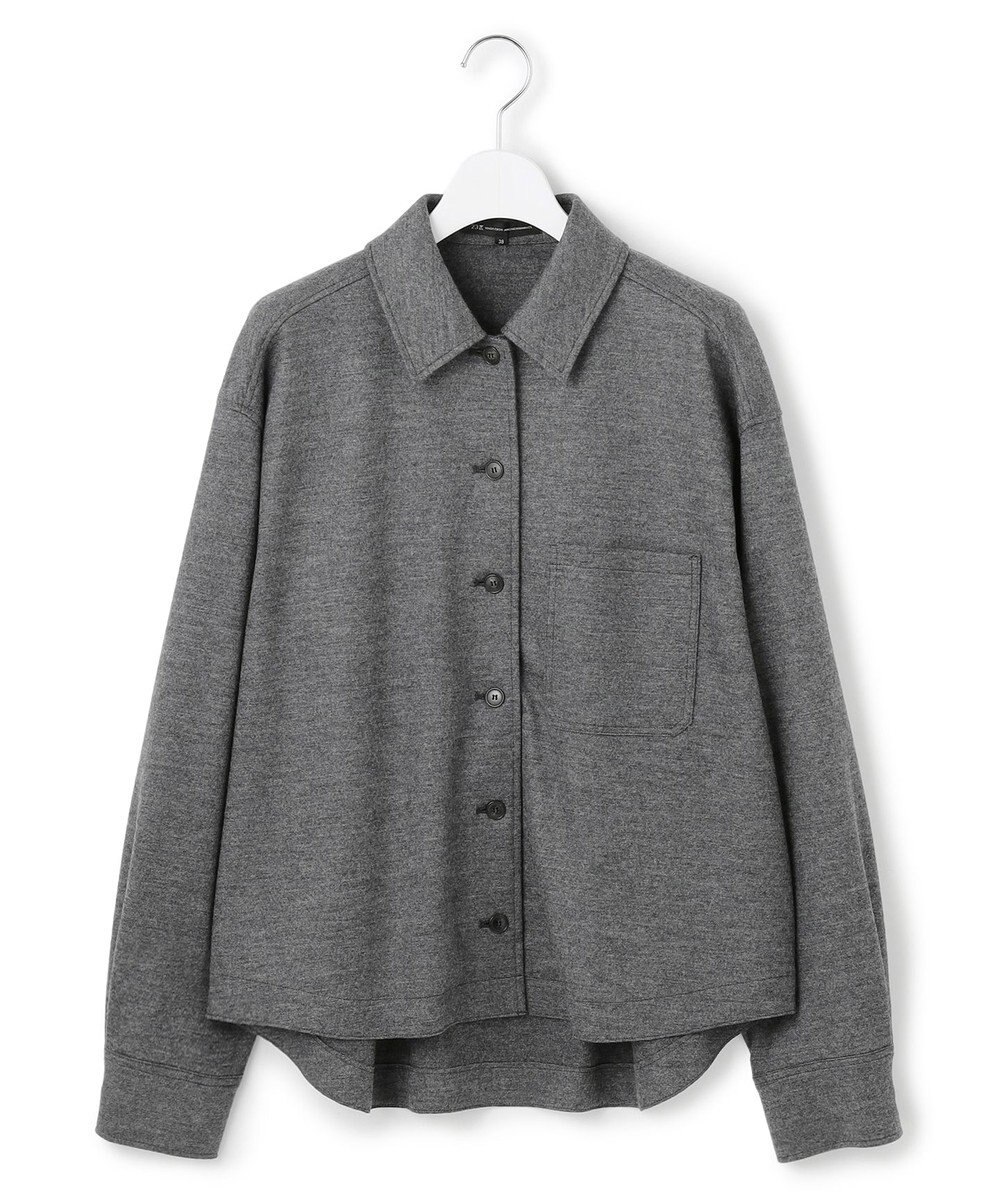 23区 【滝沢眞規子さん着用/VERY掲載/洗える】ウールミルドジャージー シャツ 