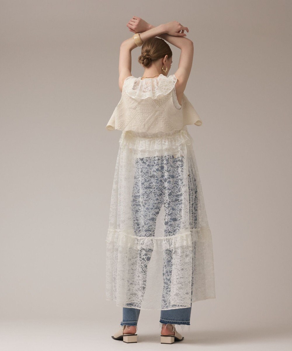 GRACE CONTINENTAL フリルカラーレースワンピース 