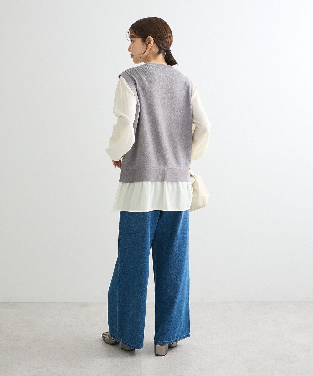 Green Parks 布帛ドッキングニットチュニック 