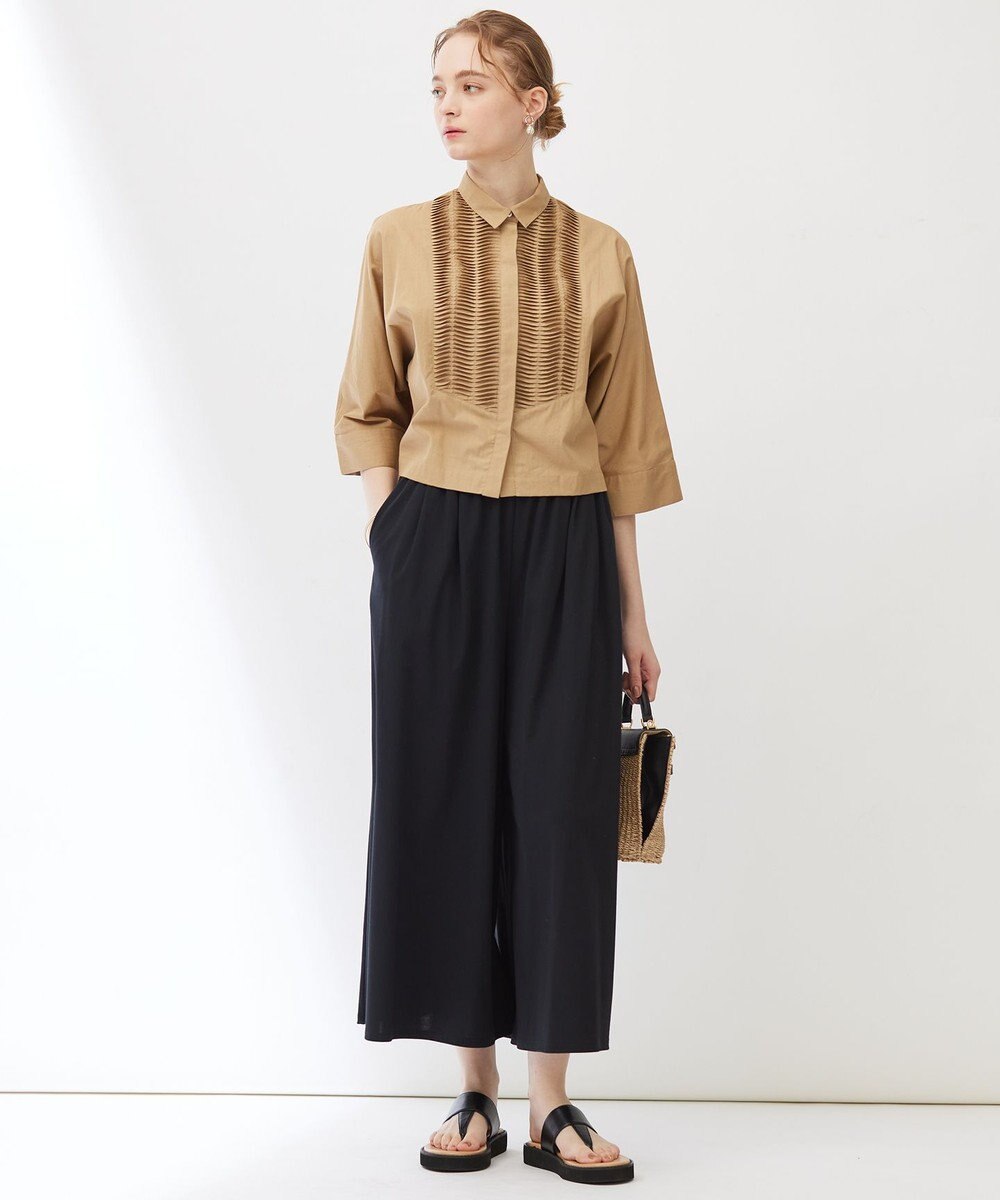 23区 【Indian Factory】コットンポプリン タックディテール シャツ 