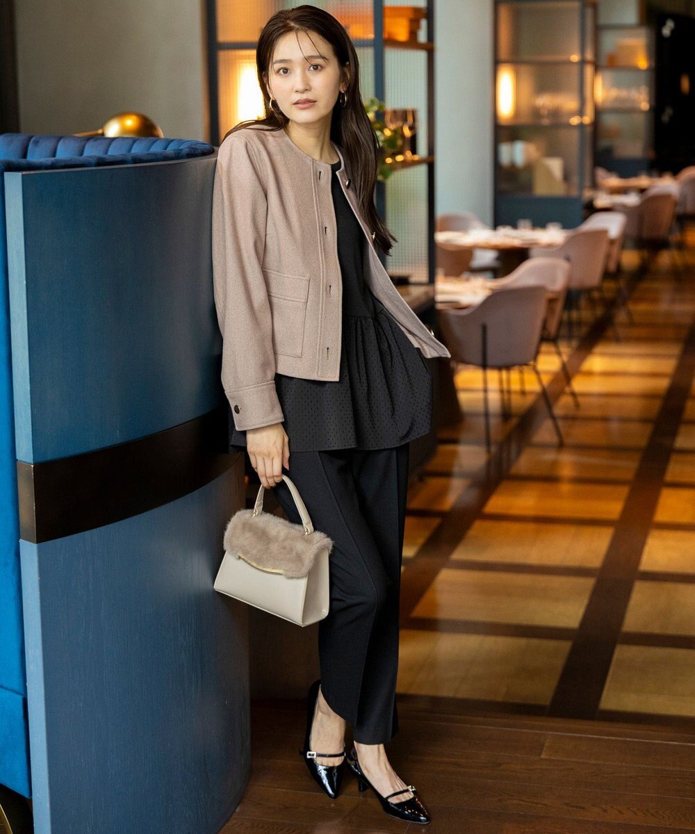 ANY SIS ビューティサーモ2WAYストレッチ テーパードパンツ 