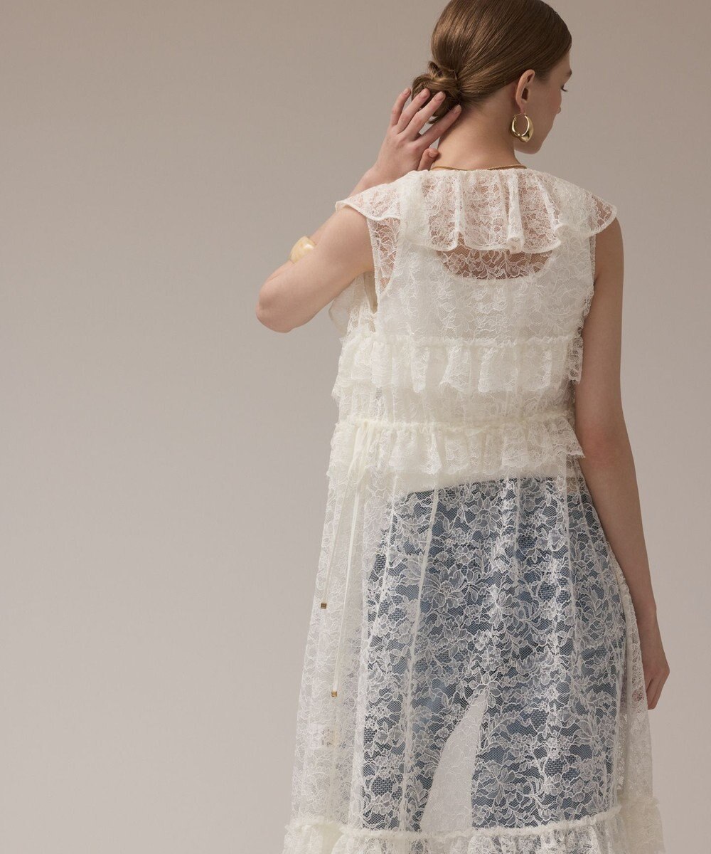 GRACE CONTINENTAL フリルカラーレースワンピース 