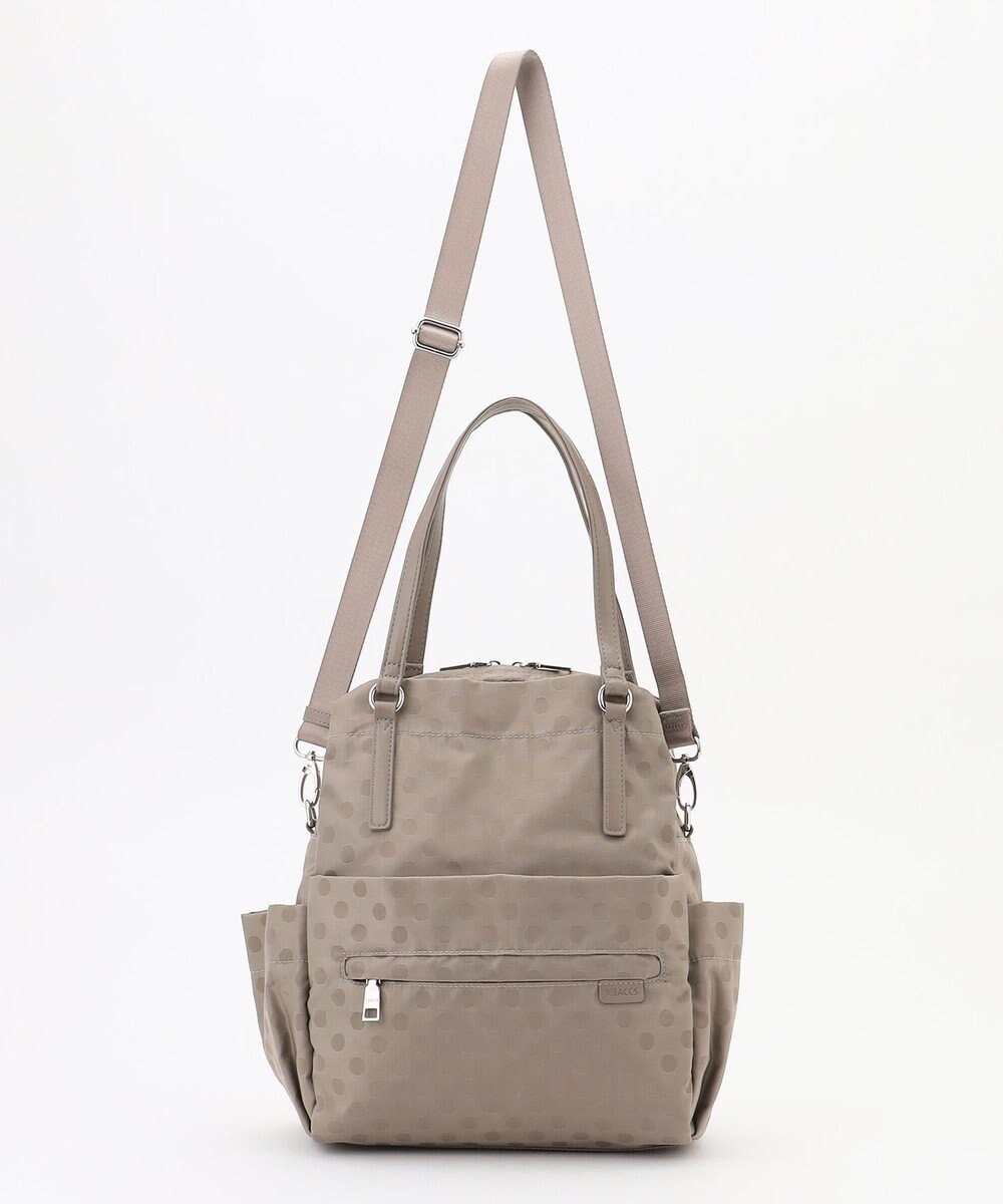 Y'SACCS ドットジャガードポーチ付きリュックサック 