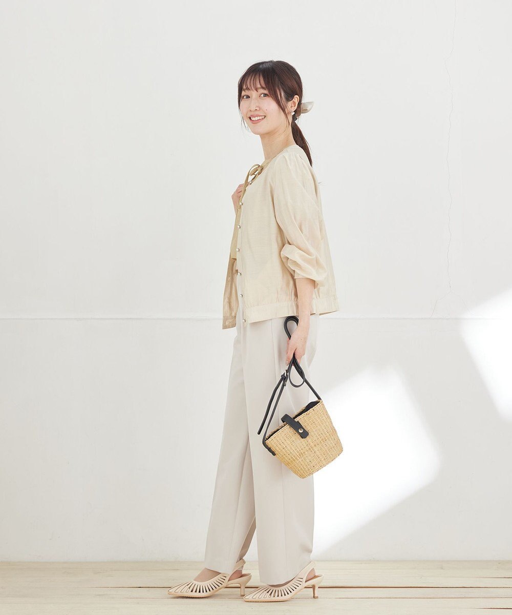 Tiaclasse パールボタンシアーブルゾン 