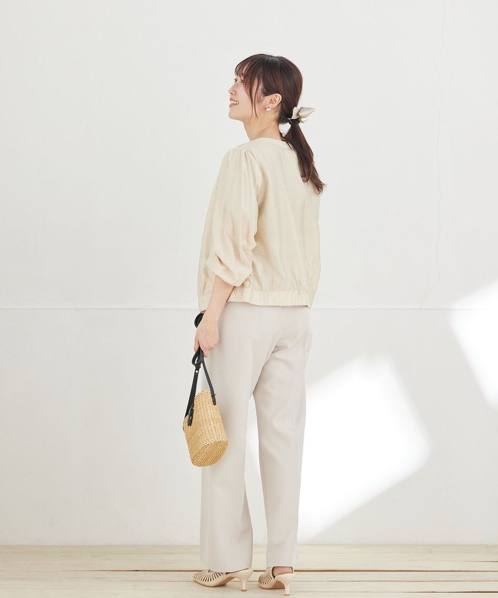 Tiaclasse パールボタンシアーブルゾン 