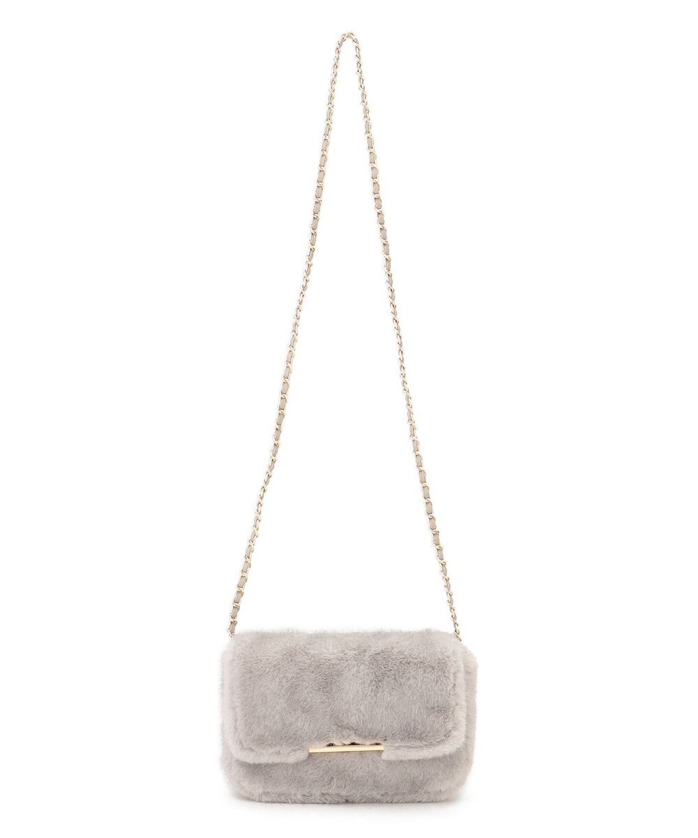 23区 フェイクファー ショルダーバッグ 