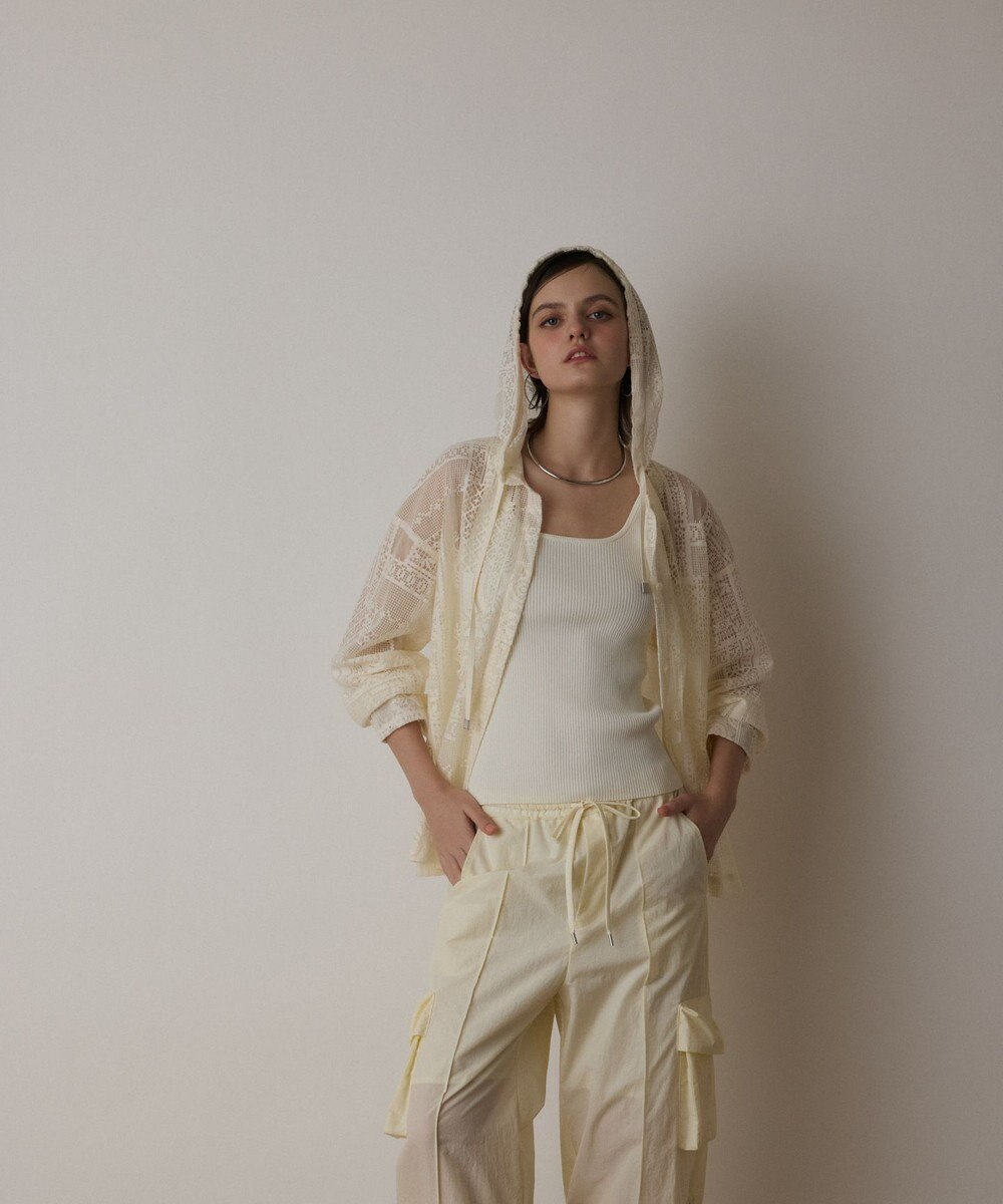 GRACE CONTINENTAL キカレースフード付トップ 