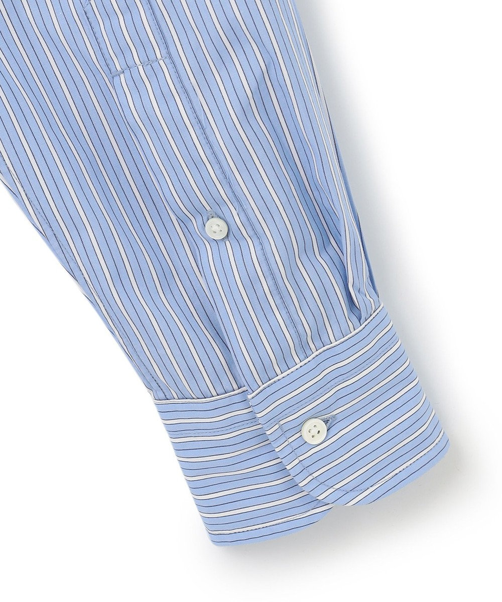 J.PRESS MEN 【WEB限定】ポプリンストライプ バックブルバンドカラーシャツ 