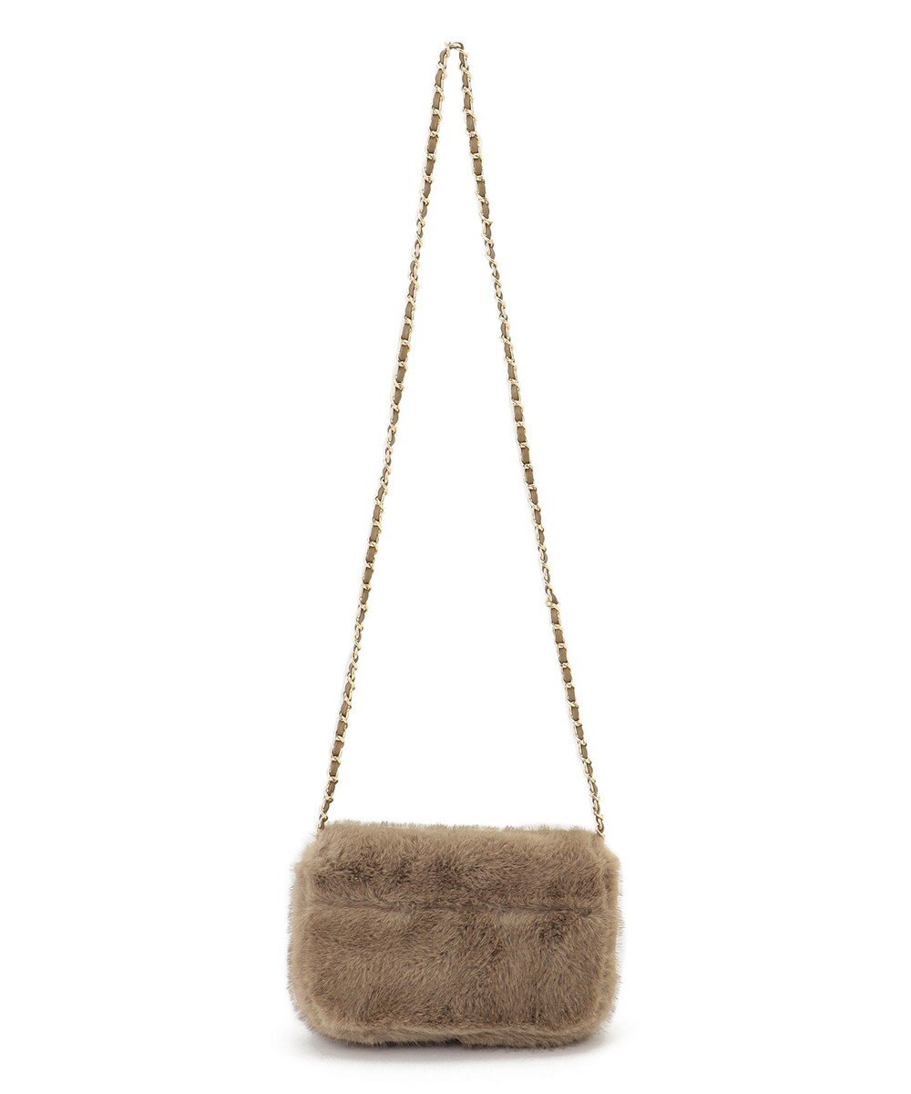 23区 フェイクファー ショルダーバッグ 