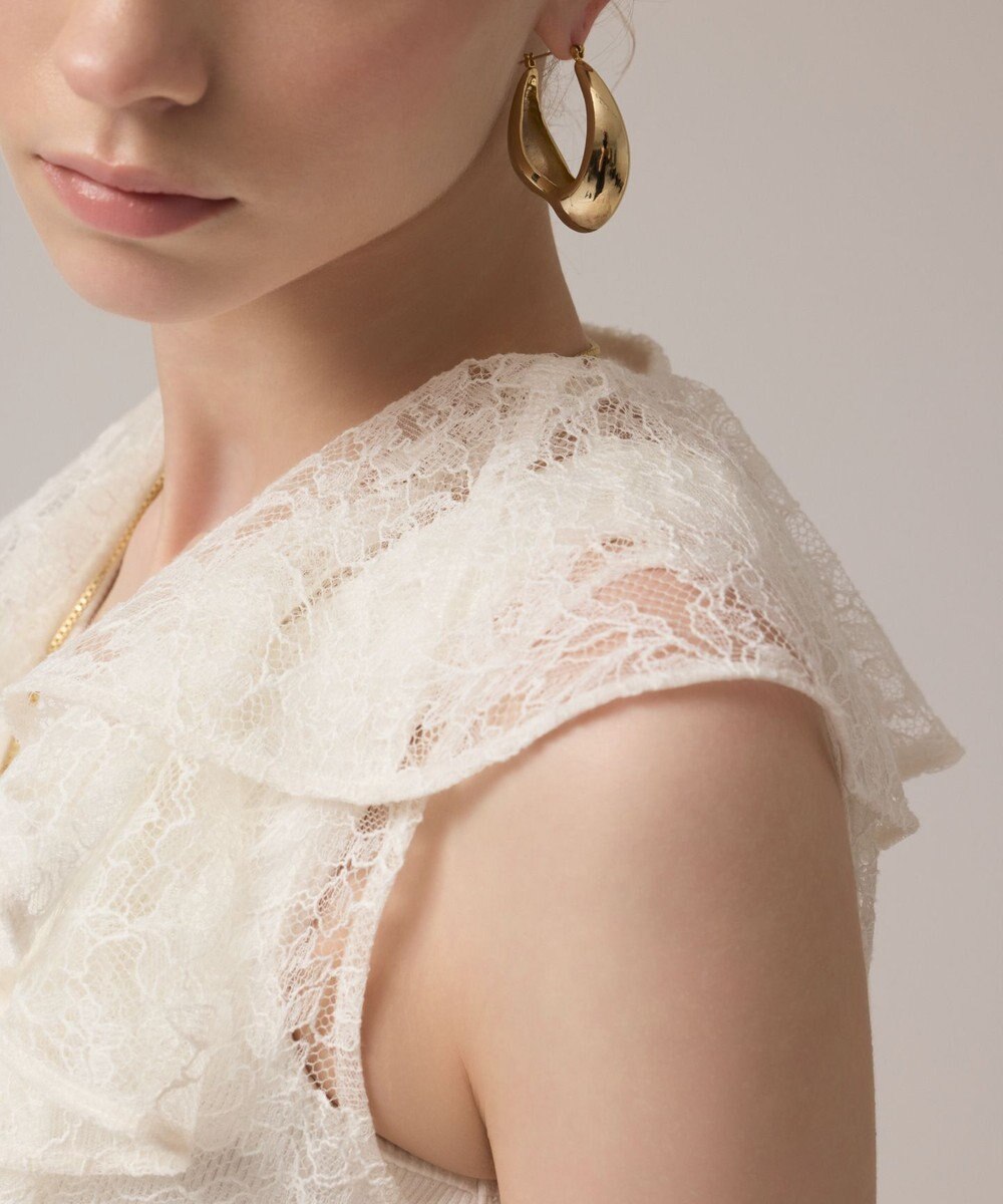 GRACE CONTINENTAL フリルカラーレースワンピース 