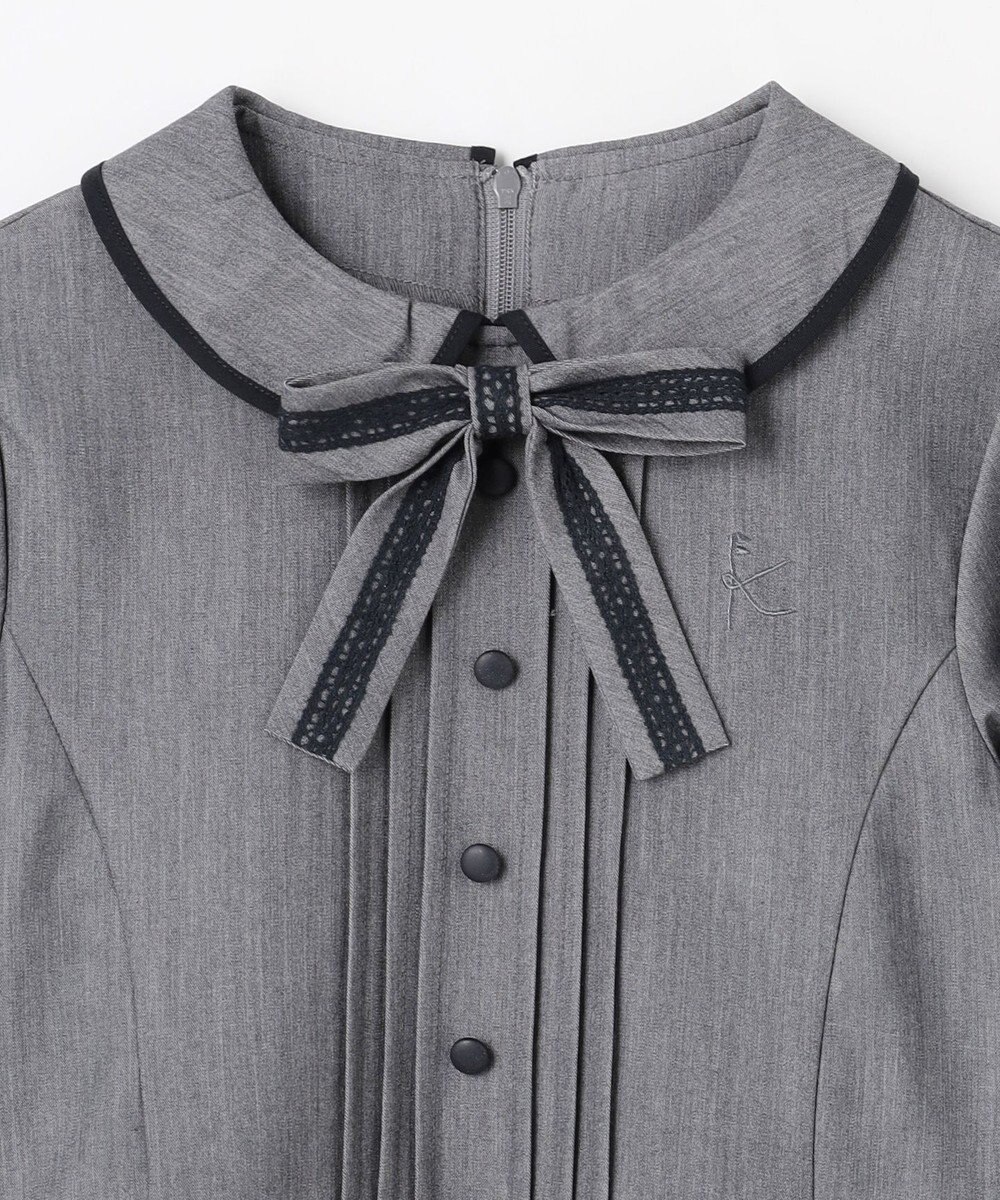 組曲 KIDS 【150-170㎝】 クラシカルグレーワンピース 