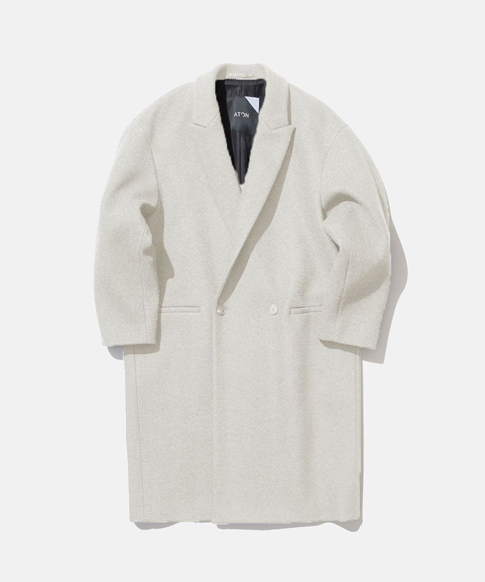 Super 140 S Boumou Melton ピークドラペルコート Aton ファッション通販 公式通販 オンワード クローゼット