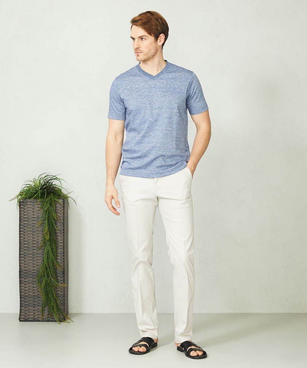 JOSEPH ABBOUD 【吸水速乾】リネンハニカムTシャツ 