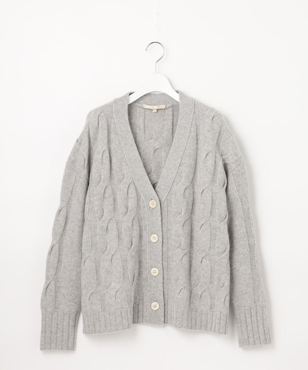 自由区 【洗える】ウールカシミヤブレンド ニットカーディガン 