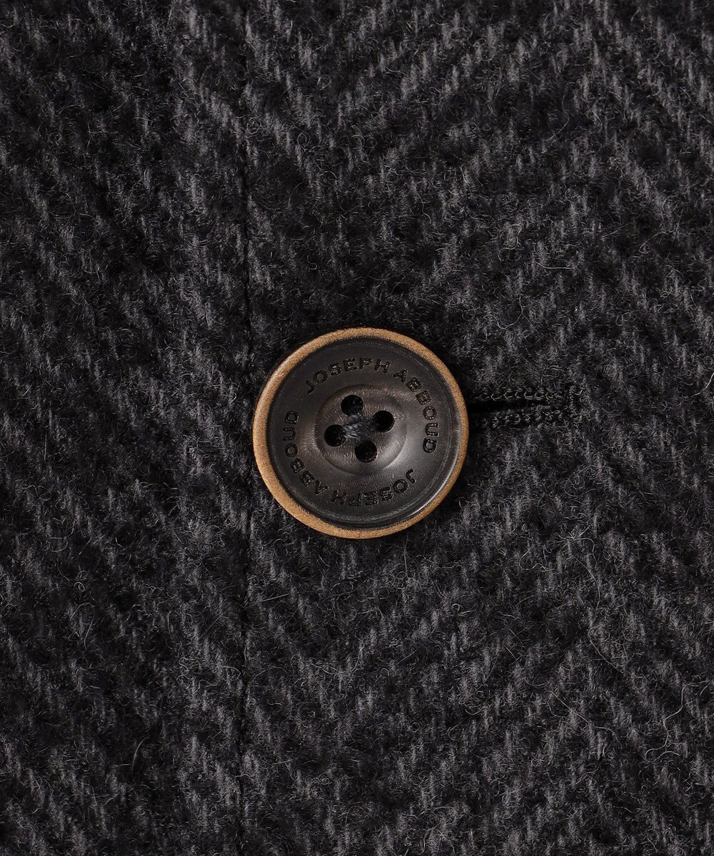 JOSEPH ABBOUD 【キングサイズ・尾州産カシミヤブレンド×アルパカ混素材】カシミヤブレンドアルパカヘリンボン チェスターコート 