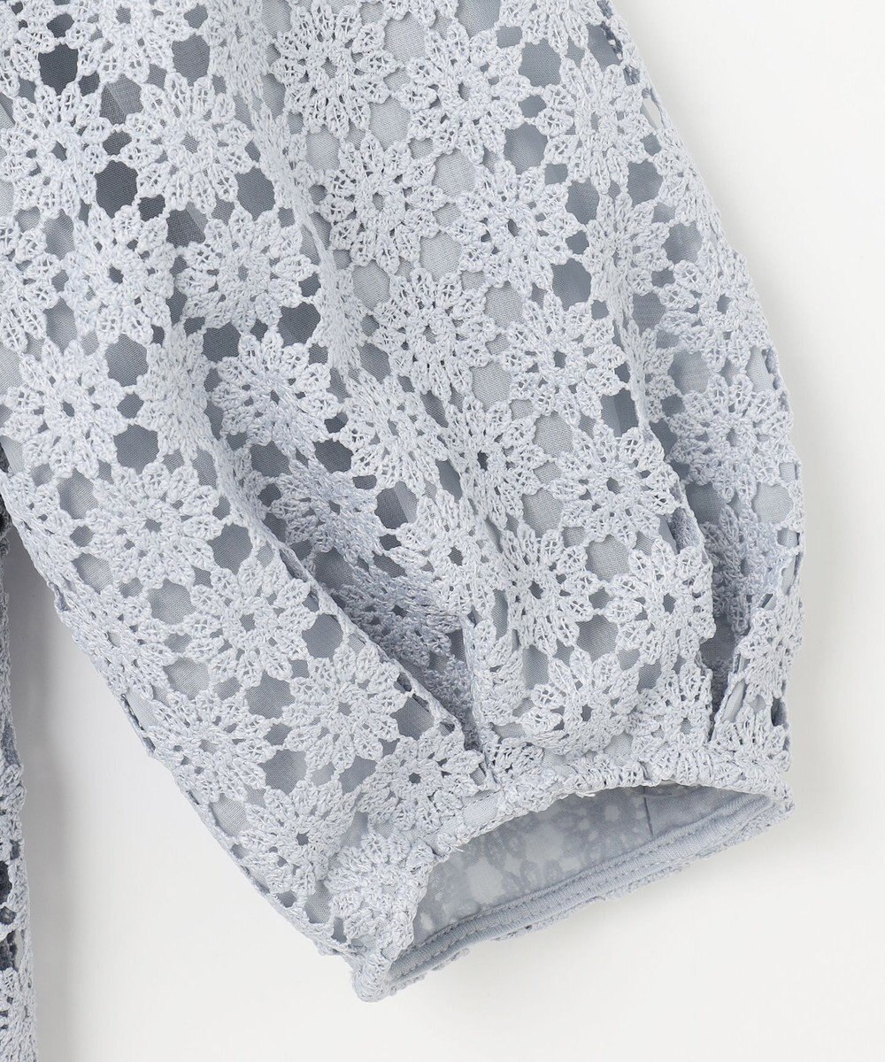 組曲 S 【WEB限定】フラワーレース ペプラムトップス 