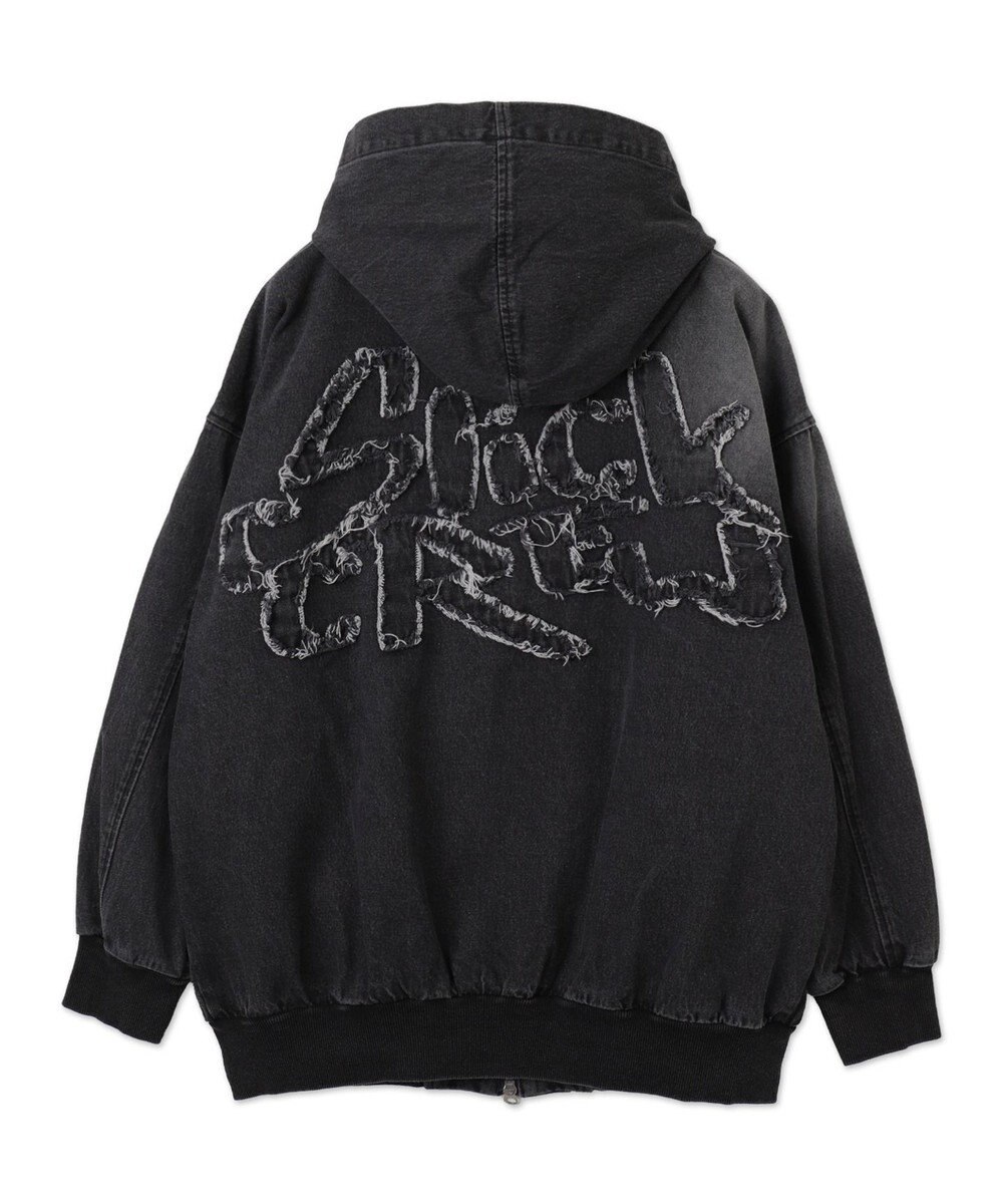 WEGO ヴィンテージウォッシュBIGフードブルゾン 