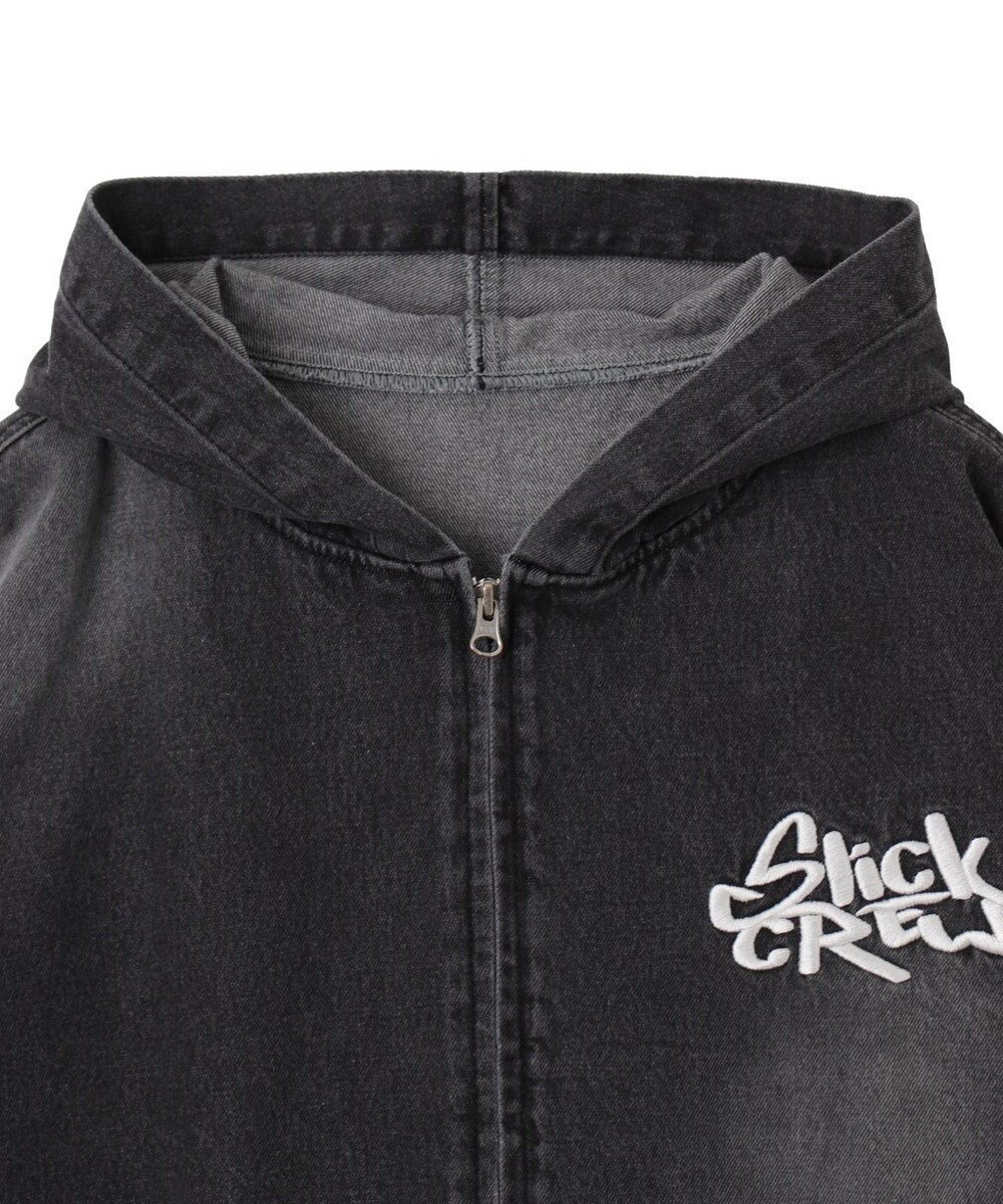 WEGO ヴィンテージウォッシュBIGフードブルゾン 