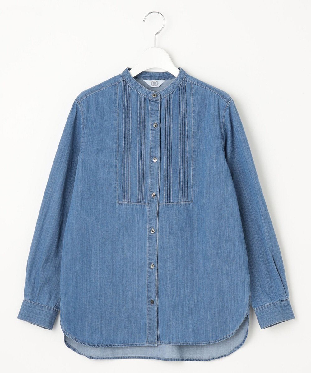 J.PRESS LADIES 【洗える・セットアップ対応】5ozバージラコンパクト ピンタック ブラウス 