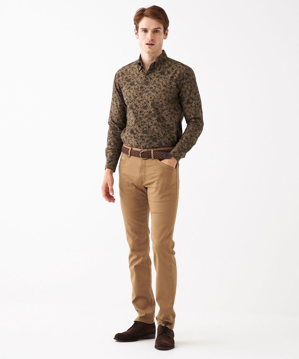 JOSEPH ABBOUD 【キングサイズ】JC花柄プリント　シャツ 