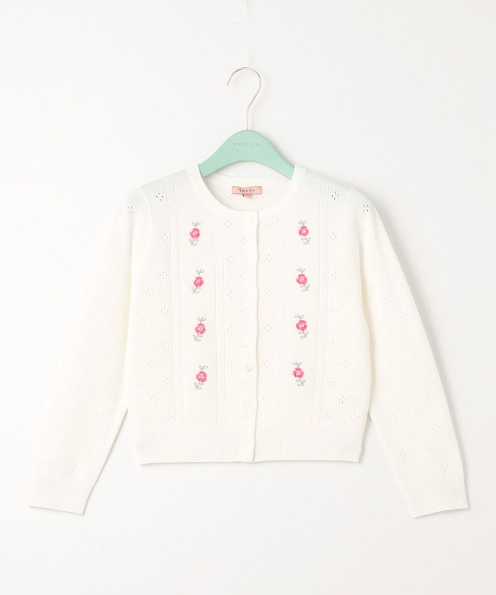 TOCCA 【洗える！】TINY ROSE KNIT カーディガン 