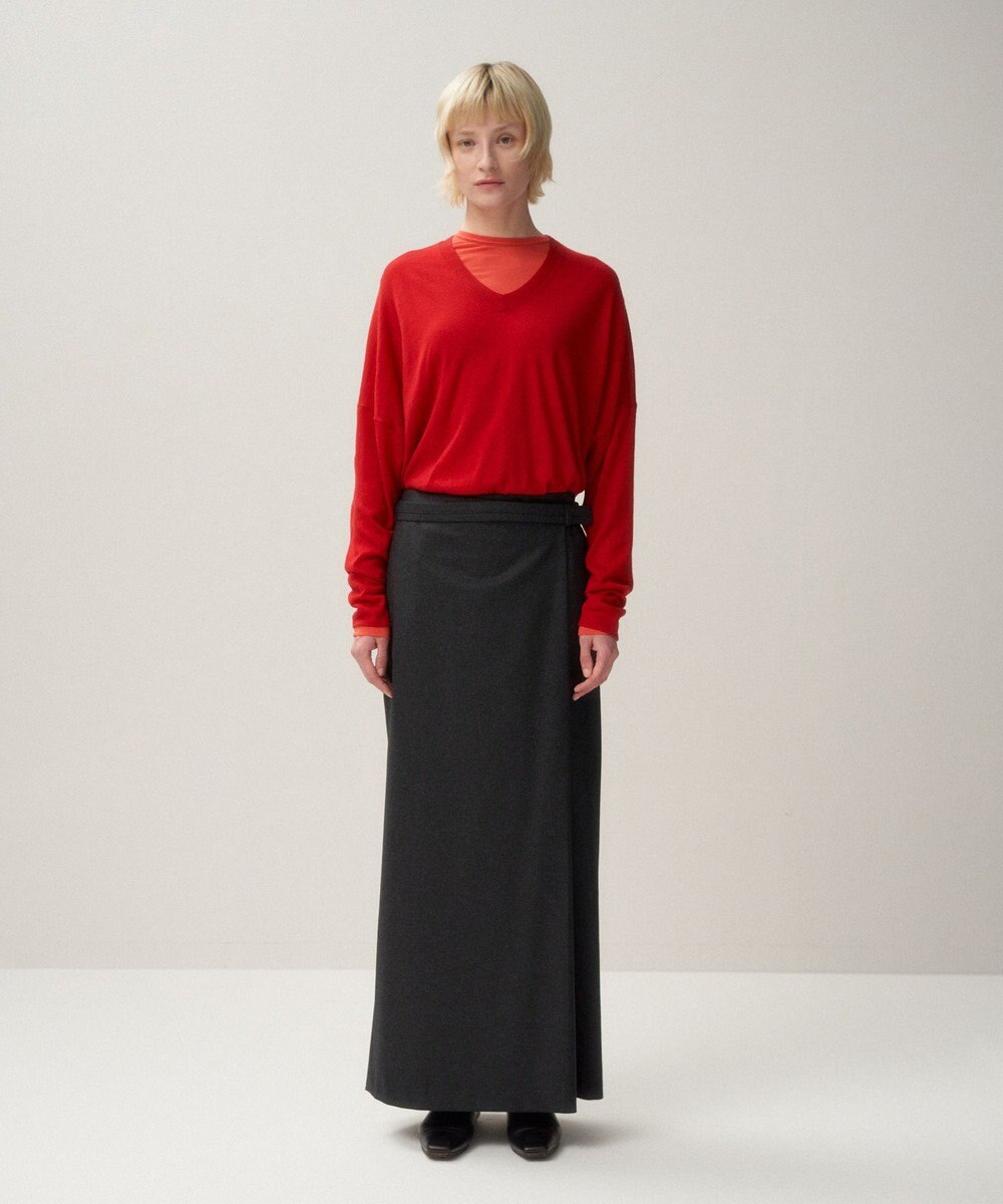 ATON SHEER WOOL | Vネックセーター 