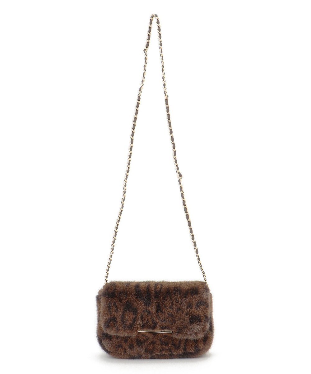 23区 フェイクファー ショルダーバッグ 